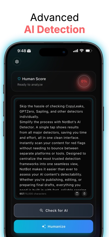 NotBot app screenshot 2 of 3